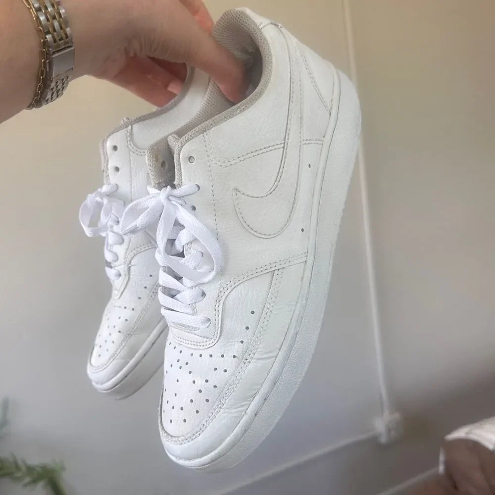 Nike Court Vision Low White Sneakers Women's Size 8.5